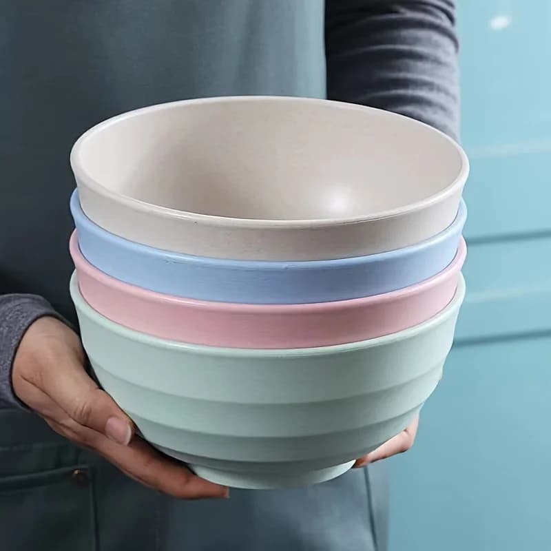 Набір небитких пластикових мисок для супу та пластівців 24 oz, 4 шт.
