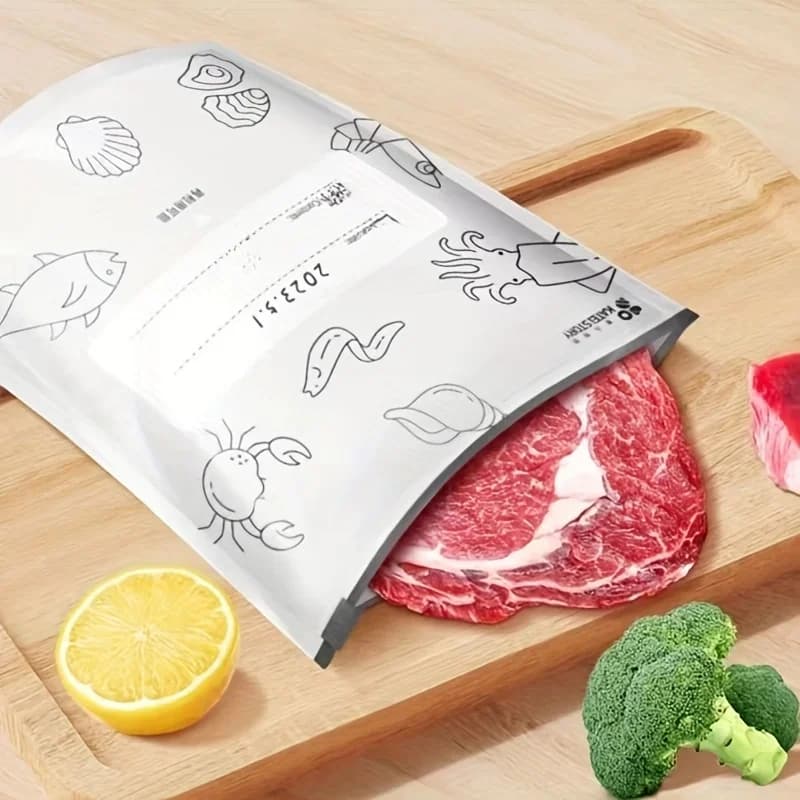 Пакети з алюмінієвої фольги для зберігання та заморожування продуктів, 10/60 шт.