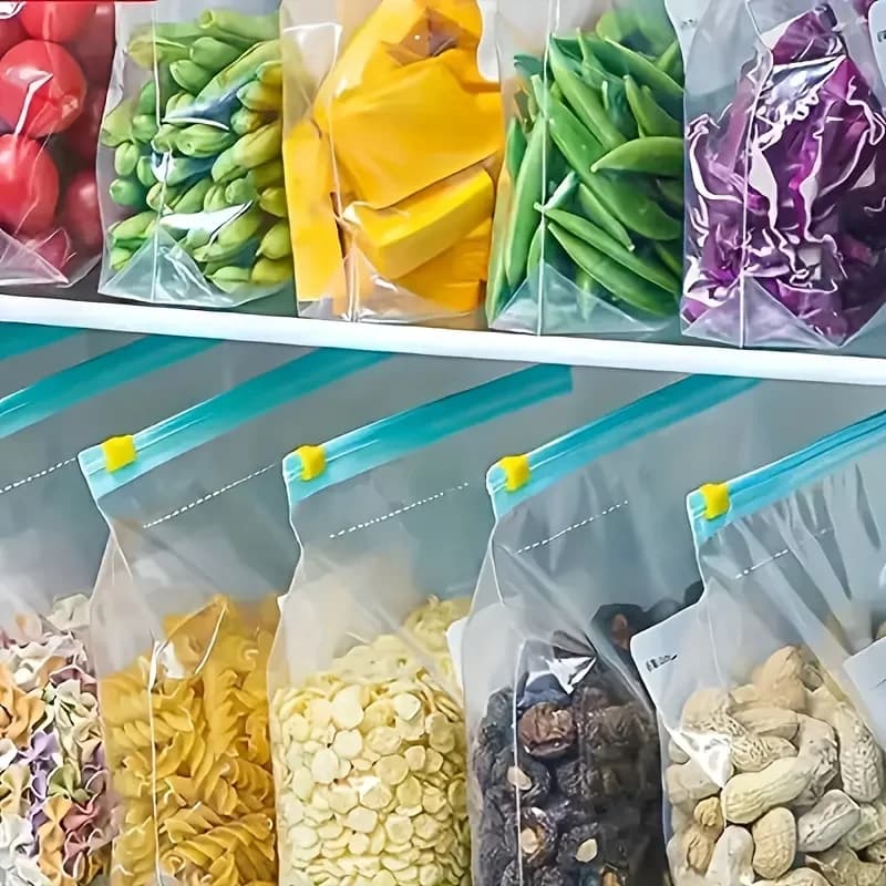 Пакети для зберігання та заморожування продуктів із zip-застібкою, 10-90 шт.